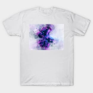 Purple, Violet and Pink Betta Fish watercolor T-Shirt